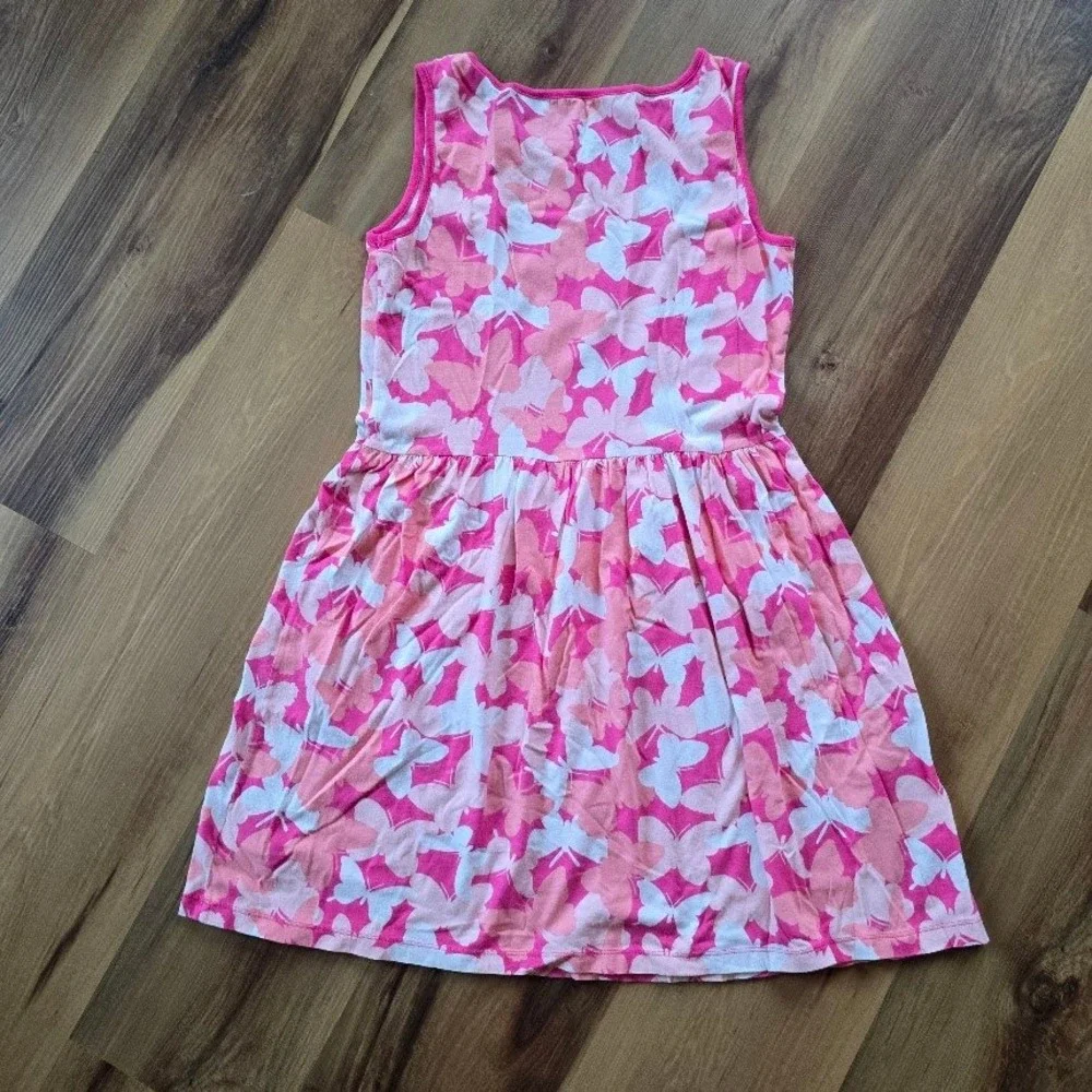 Crazy 8 Butterfly Print Dress Kids XL 14 Pink‎ Sleeveless Fairycore Whimsical